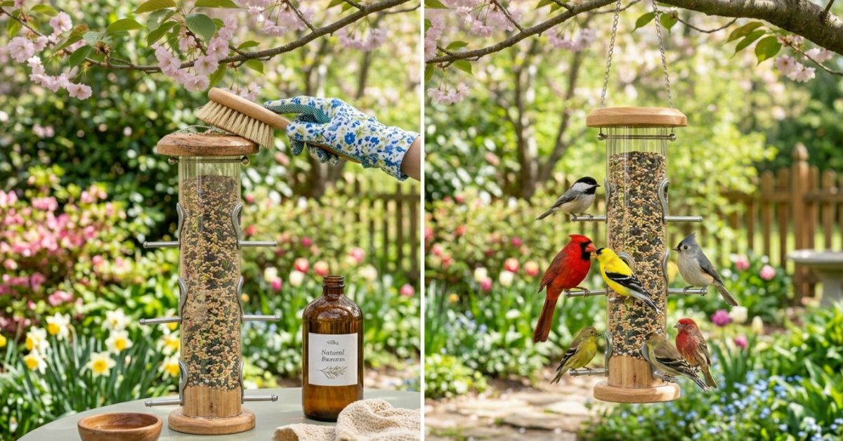 Jai nettoyé ma mangeoire avec ce produit doux les oiseaux reviennent