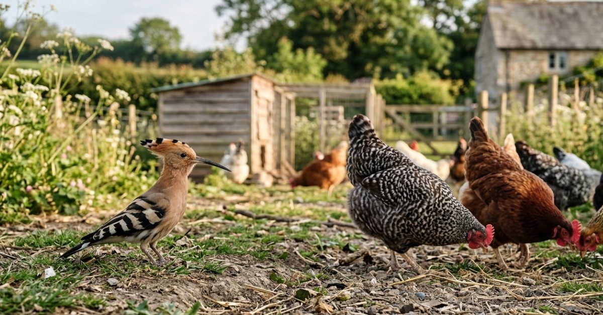Pourquoi le retour de la huppe fasciée réjouit les éleveurs de poules