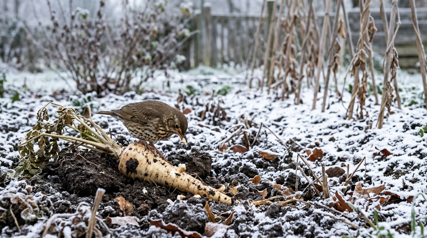 Ce légume oublié laissé en terre qui devient le festin des grives en hiver