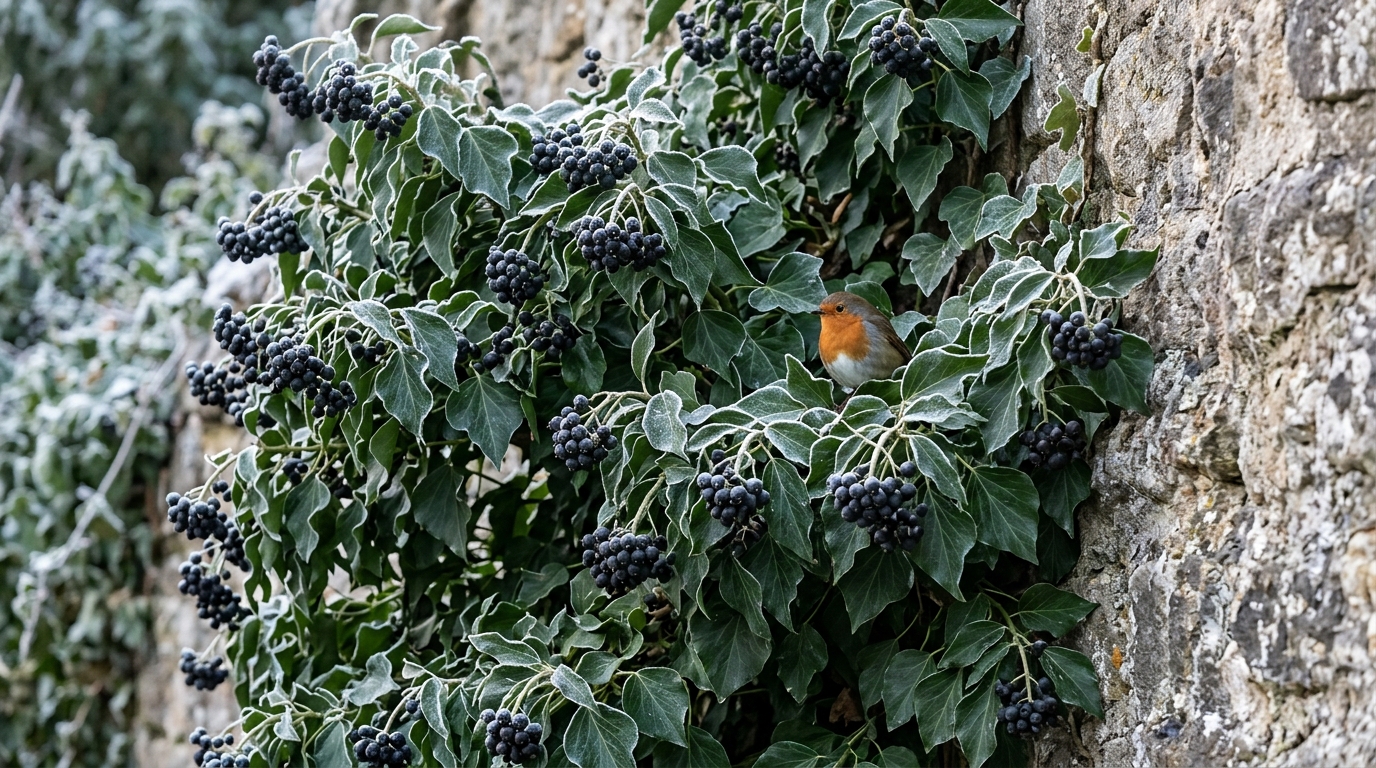Cette variété de lierre qui sauve les derniers oiseaux chanteurs en hiver
