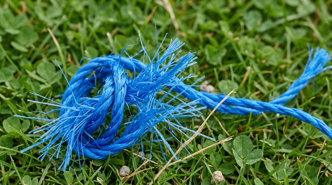 Le piège des pelotes de ficelle plastique laissées pour les nids