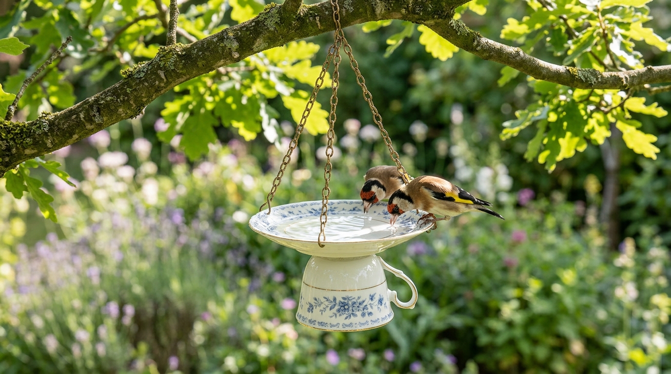 Mon astuce à 0 euro pour fabriquer un abreuvoir suspendu avec une tasse
