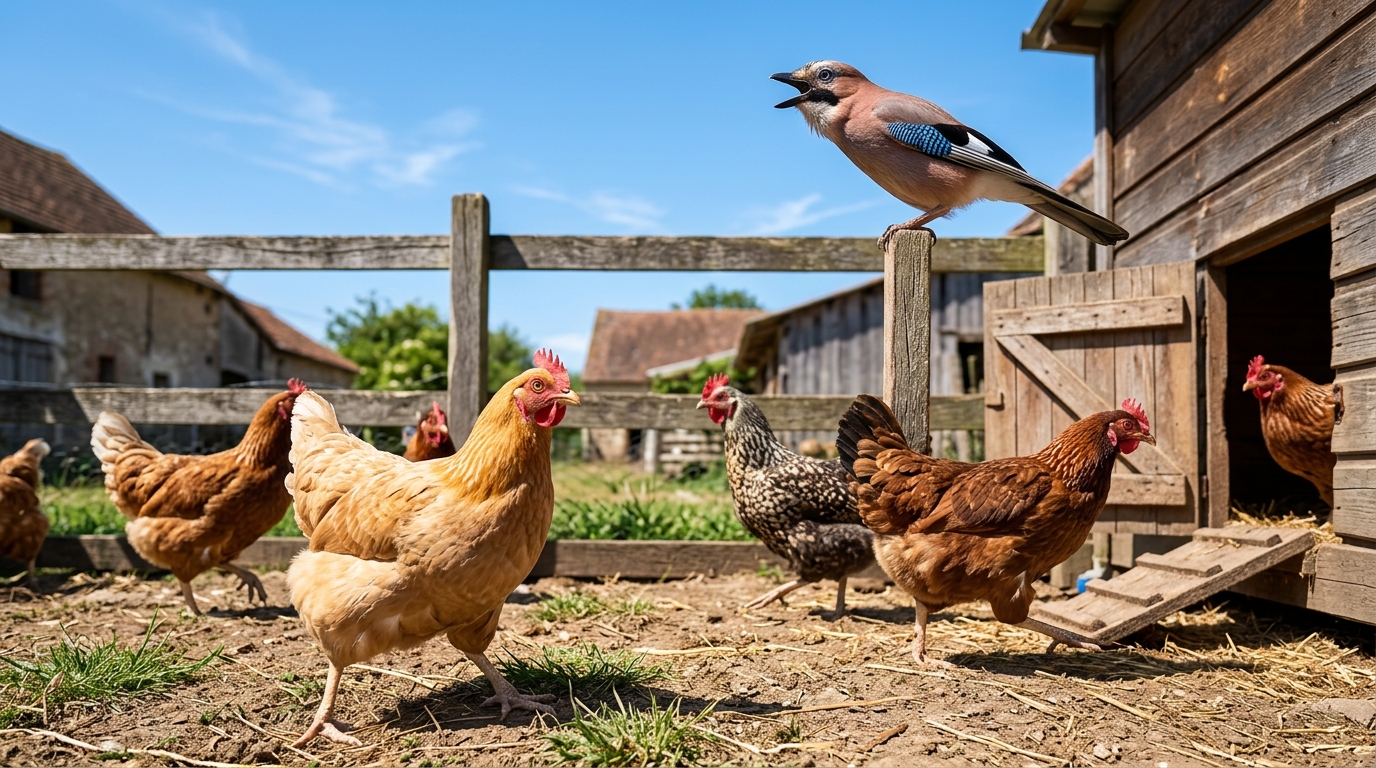 Pourquoi ce cri de geai à 14h signale un danger immédiat pour vos poules