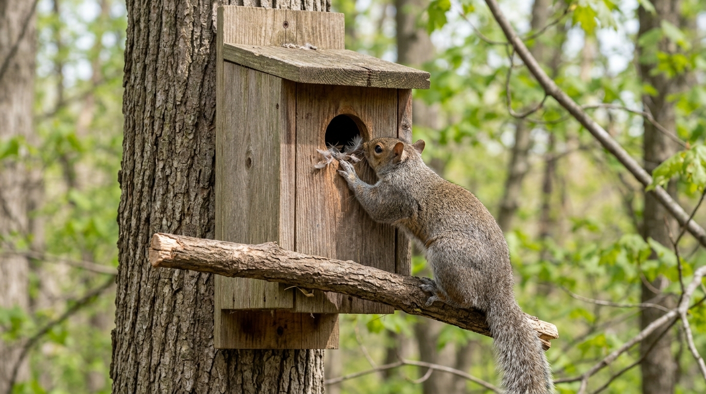 Pourquoi fixer une branche devant le nichoir est une très mauvaise idée